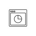 browser chart pie webpage icon. Element of internet browser for mobile concept and web apps icon. Thin line icon for website Royalty Free Stock Photo