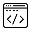 Browser coding vector line icon Royalty Free Stock Photo