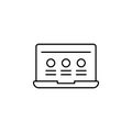 browser, computer icon. Simple outline vector of Web Design Development  set icons for UI and UX, website or mobile application Royalty Free Stock Photo