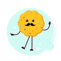 Web Browser Cookie character. Funny Internet Cookie emoji. Flat cartoon Style Icon.