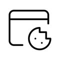 Browser cookie design in filled and outlined style