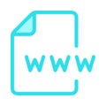 Browser document color line icon Royalty Free Stock Photo