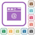 Browser email simple icons Royalty Free Stock Photo