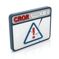 Browser Error 3D Icon isolated on white background