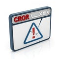 Browser Error 3D Icon isolated on white
