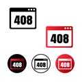Browser Error 408 Icon Illustration Royalty Free Stock Photo