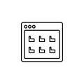 browser file library webpage icon. Element of internet browser for mobile concept and web apps icon. Thin line icon for website Royalty Free Stock Photo