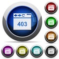 Browser 403 forbidden round glossy buttons