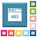 Browser 403 forbidden white icons on edged square buttons
