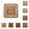 Browser 403 forbidden wooden buttons