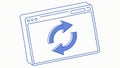 Browser Forced Refresh, Re-Synchronization, vector design Generative AI Royalty Free Stock Photo
