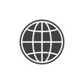 Browser globe icon vector