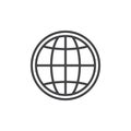 Browser globe line icon