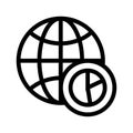 Browser graph Vector Line Icon Royalty Free Stock Photo