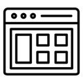 Browser, layout Isolated Vector Icon Which can easily modify or edit