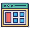 Browser, layout Isolated Vector Icon Which can easily modify or edit