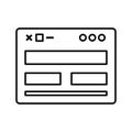 Browser, layout, template line icon