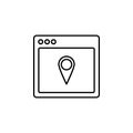 browser location webpage icon. Element of internet browser for mobile concept and web apps icon. Thin line icon for website design Royalty Free Stock Photo