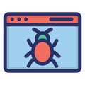 Browser, malware Isolated Vector icon which can easily modify or edit Royalty Free Stock Photo