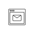 browser message webpage icon. Element of internet browser for mobile concept and web apps icon. Thin line icon for website design Royalty Free Stock Photo