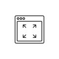 browser minimize webpage icon. Element of internet browser for mobile concept and web apps icon. Thin line icon for website design Royalty Free Stock Photo
