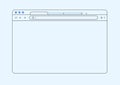 Browser mockup outline for show your website. Internet page concept for desktop, pad and smartphone. Empty browser