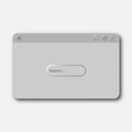Browser mockup for show your website. Internet page in neumorphic design. Browser window design