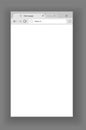 Browser mockup. Web window screen. Internet empty page concept with shadow. Modern window design isolated on gray