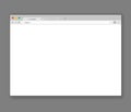 Browser mockup. Web window screen. Internet empty page concept with shadow. Modern window design isolated on gray