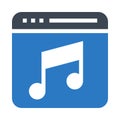 Browser music glyphs double color icon Royalty Free Stock Photo