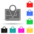 browser navigation multi color style icon. Simple glyph, flat vector of web development icons for ui and ux, website or mobile Royalty Free Stock Photo