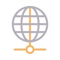 Browser network network color line icon