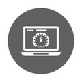 Browser, network, speed icon. Gray vector graphics