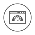 Browser, network, speed icon. Gray vector sketch.