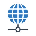 Browser network vector glyph color icon