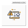 Browser notification color icon Royalty Free Stock Photo