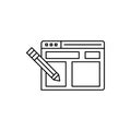 Browser pen edit web page icon. Element of user experience icon Royalty Free Stock Photo