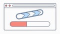 Browser Progress Bar Indicating Loading Status, Web Interface, vector design Generative AI Royalty Free Stock Photo