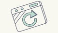 Browser Refresh Icon in Outline Style, vector design Generative AI Royalty Free Stock Photo