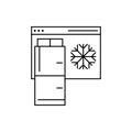 Browser refrigerator cold snowflake icon. Element of Internet in life icon