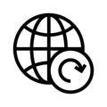 Browser reload Vector Line Icon Royalty Free Stock Photo