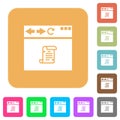 Browser running script rounded square flat icons