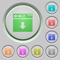 Browser scroll down push buttons