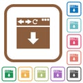 Browser scroll down simple icons