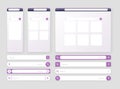Browser search bar set. Web page internet browser button, search box template. Internet search system. Simple element of user Royalty Free Stock Photo