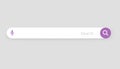 Browser search bar. Web page internet browser button, search box template. Internet search system. Simple element of Royalty Free Stock Photo