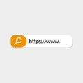 Browser search bar. Website address line. Internet navigation element. Web Vector interface. Royalty Free Stock Photo