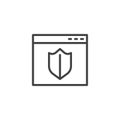 Browser security outline icon Royalty Free Stock Photo