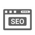Browser, service, web icon. Gray color