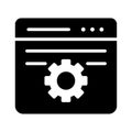 Browser setting glyph flat vector icon Royalty Free Stock Photo